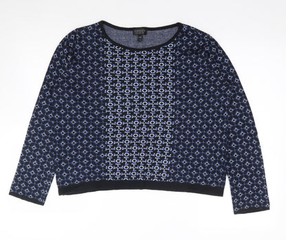 Womens UK Size 10 Topshop Blue Pullover Jumper