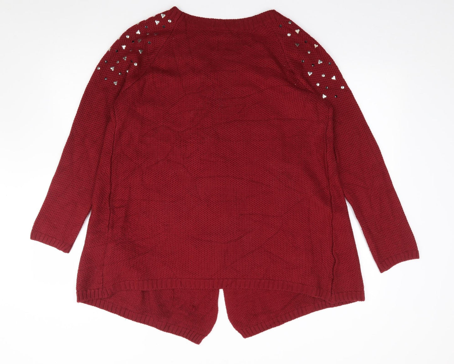 Womens UK Size M LC Waikiki Red Tunic Jumper