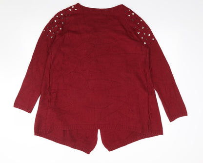 Womens UK Size M LC Waikiki Red Tunic Jumper