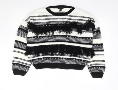 Womens UK Size M New Look Black Pullover Jumper