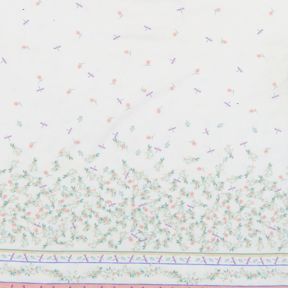 TU Womens Multicoloured Floral Polyester Basic T-Shirt Size 8 Round Neck