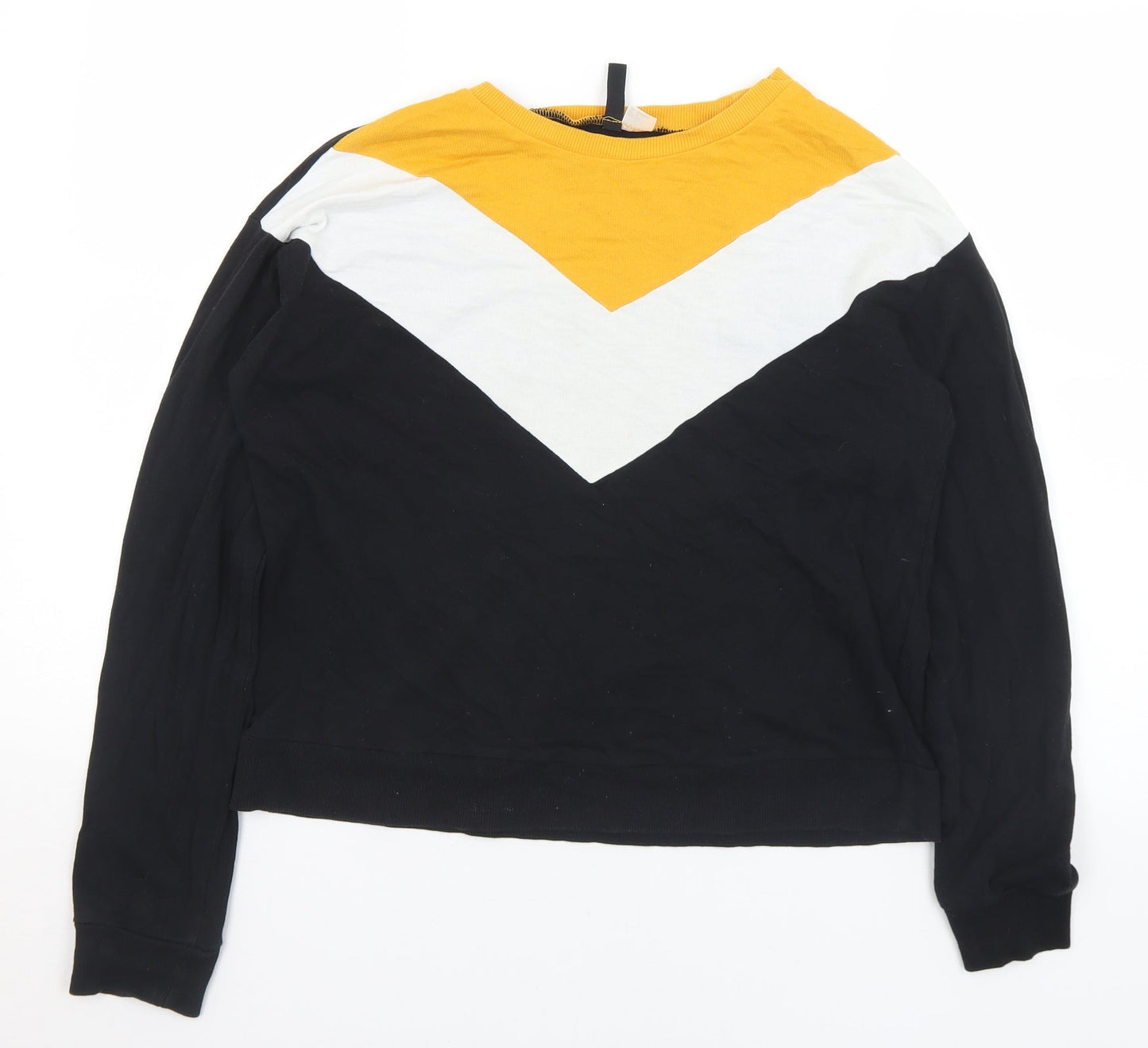 H&M Womens Multicoloured  Cotton Pullover Sweatshirt Size S