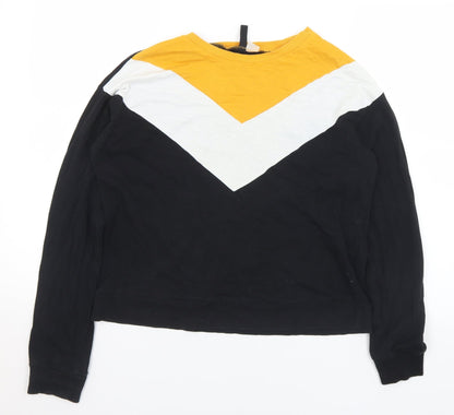 H&M Womens Multicoloured  Cotton Pullover Sweatshirt Size S