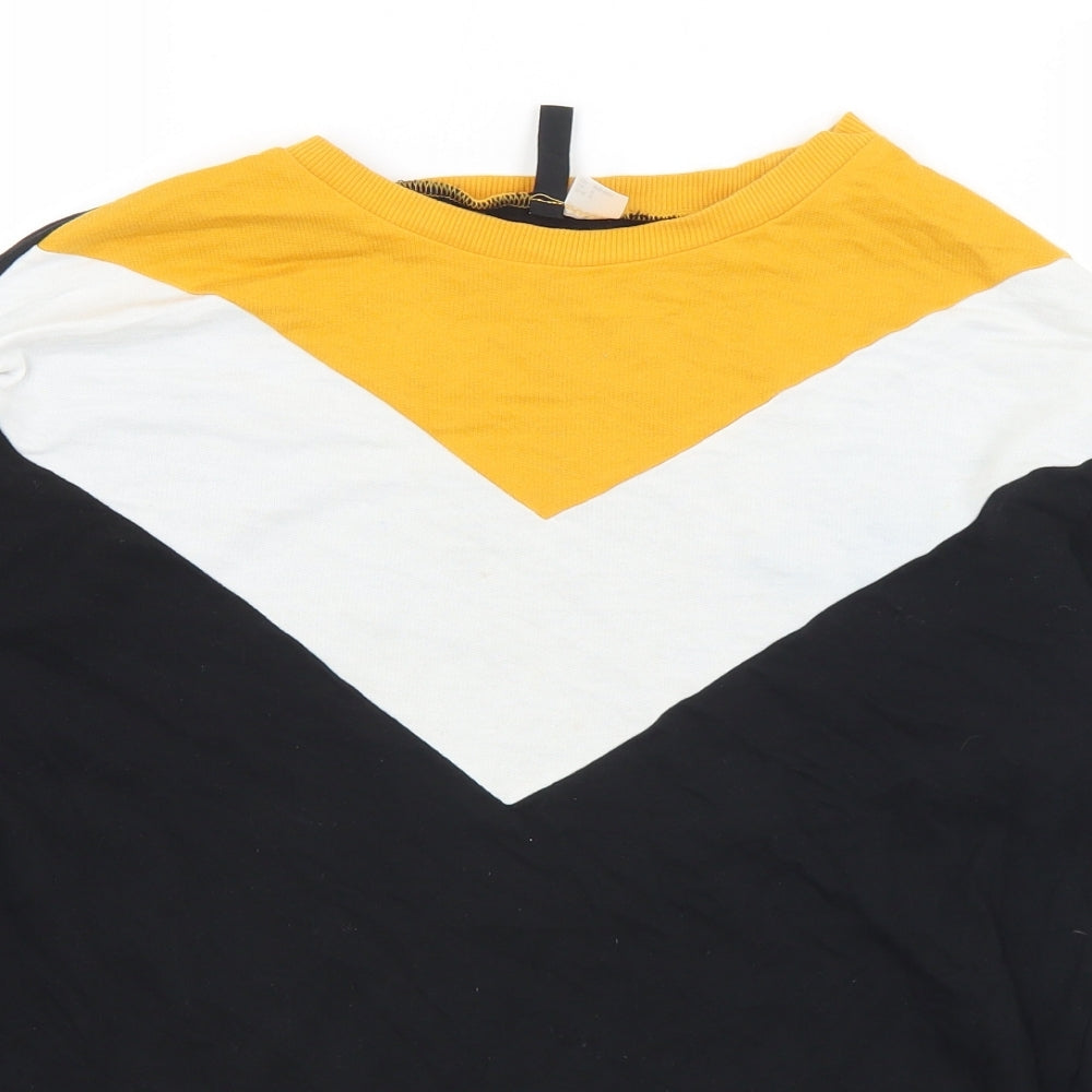 H&M Womens Multicoloured  Cotton Pullover Sweatshirt Size S