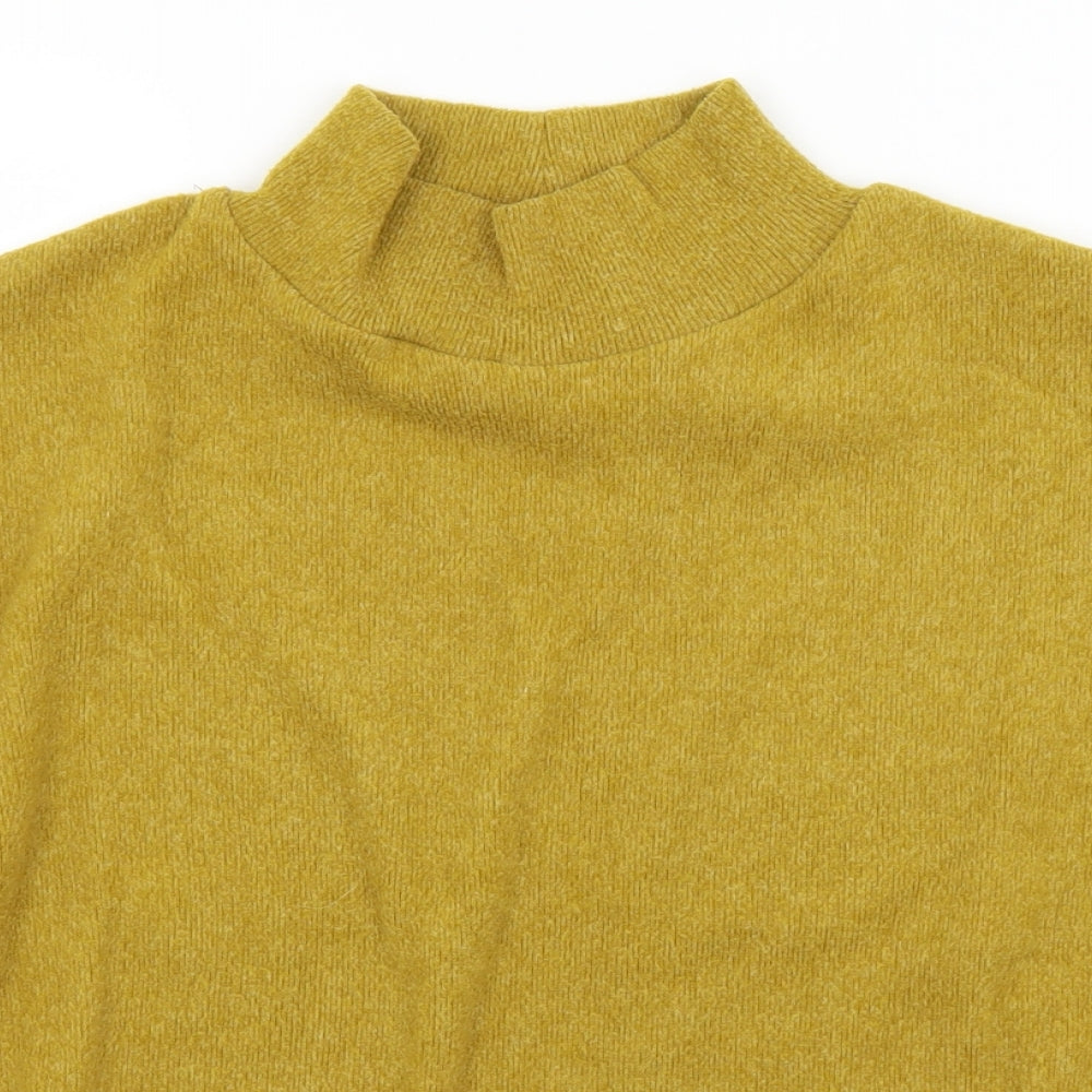 F&F Womens Green Mock Neck  Polyester Pullover Jumper Size 12
