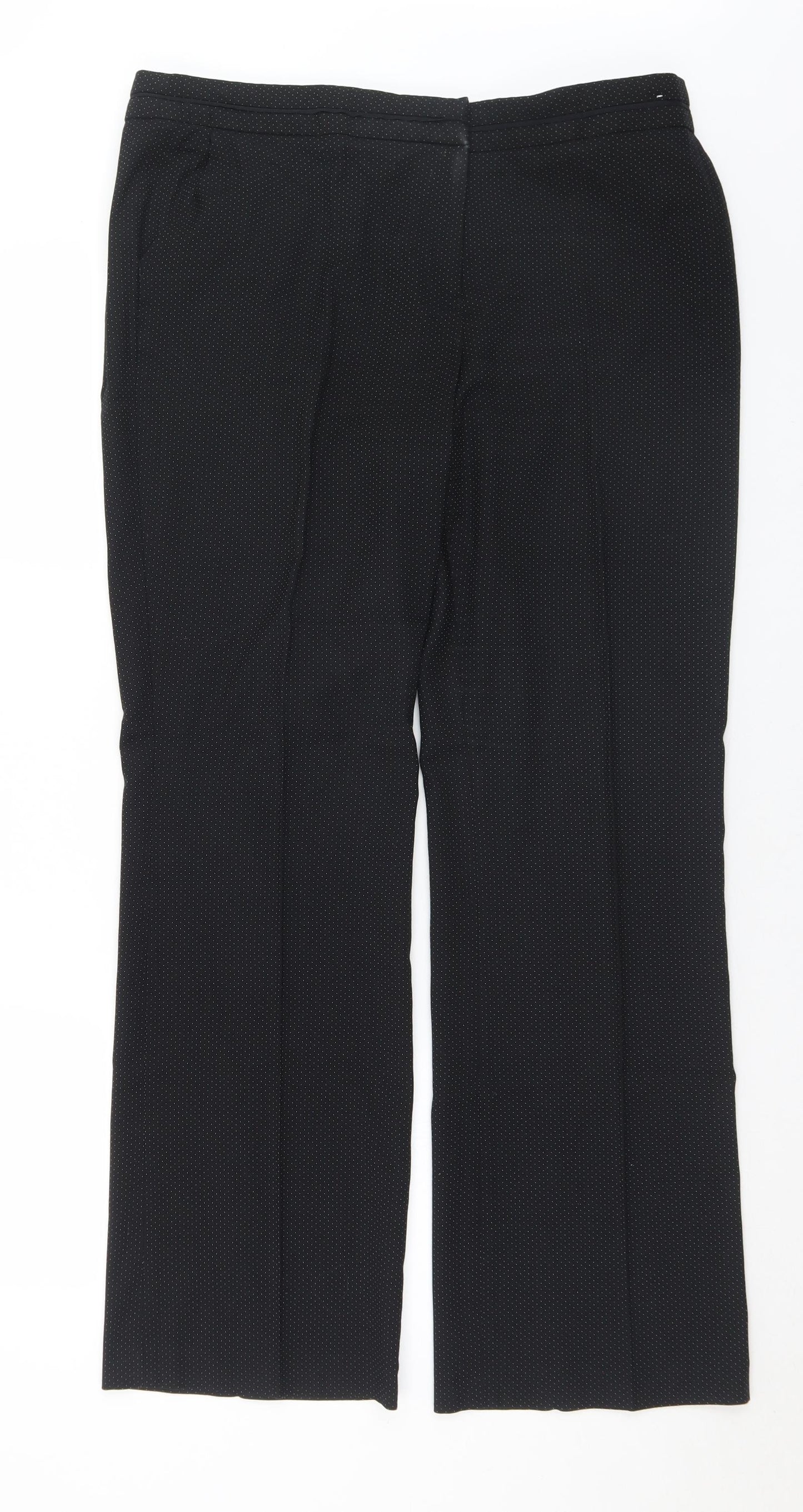 NEXT Womens Black Polka Dot Polyester Trouser Suit Suit Trousers Size 14 L30 in