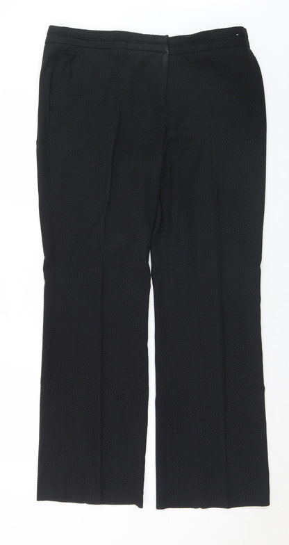 NEXT Womens Black Polka Dot Polyester Trouser Suit Suit Trousers Size 14 L30 in