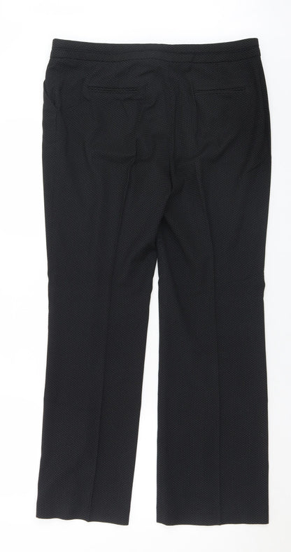 NEXT Womens Black Polka Dot Polyester Trouser Suit Suit Trousers Size 14 L30 in