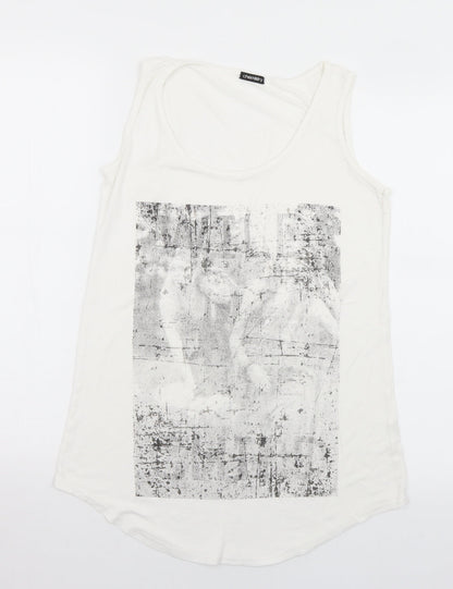 Womens UK Size S Chemistry White Camisole Tank