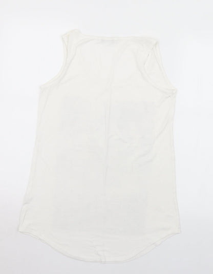 Womens UK Size S Chemistry White Camisole Tank