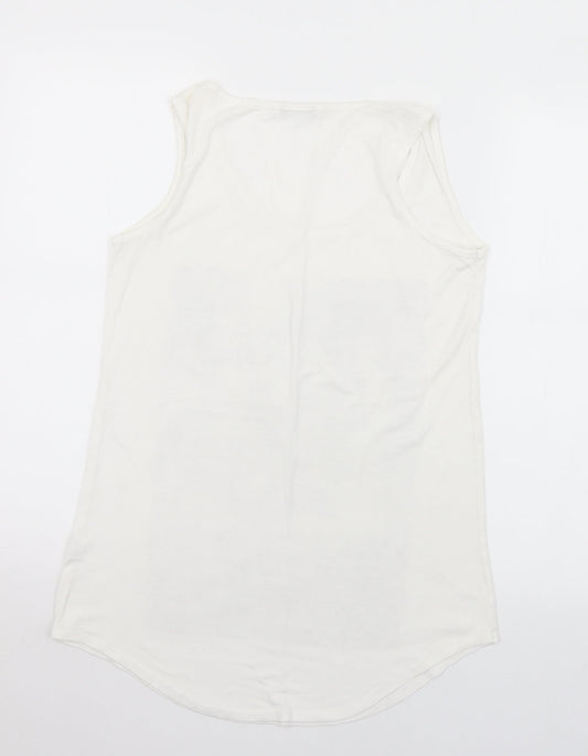 Womens UK Size S Chemistry White Camisole Tank