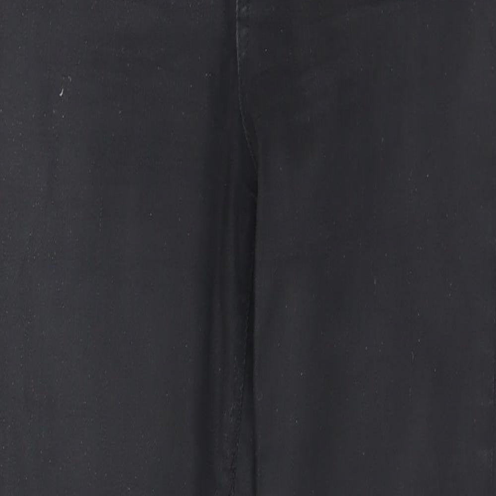 Topshop Womens Black  Cotton Skinny Jeans Size 30 in L32 in Regular Button