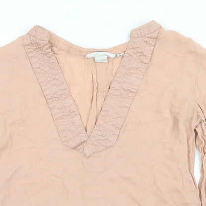 Womens UK Size 10 H&M Pink Tunic T-Shirt