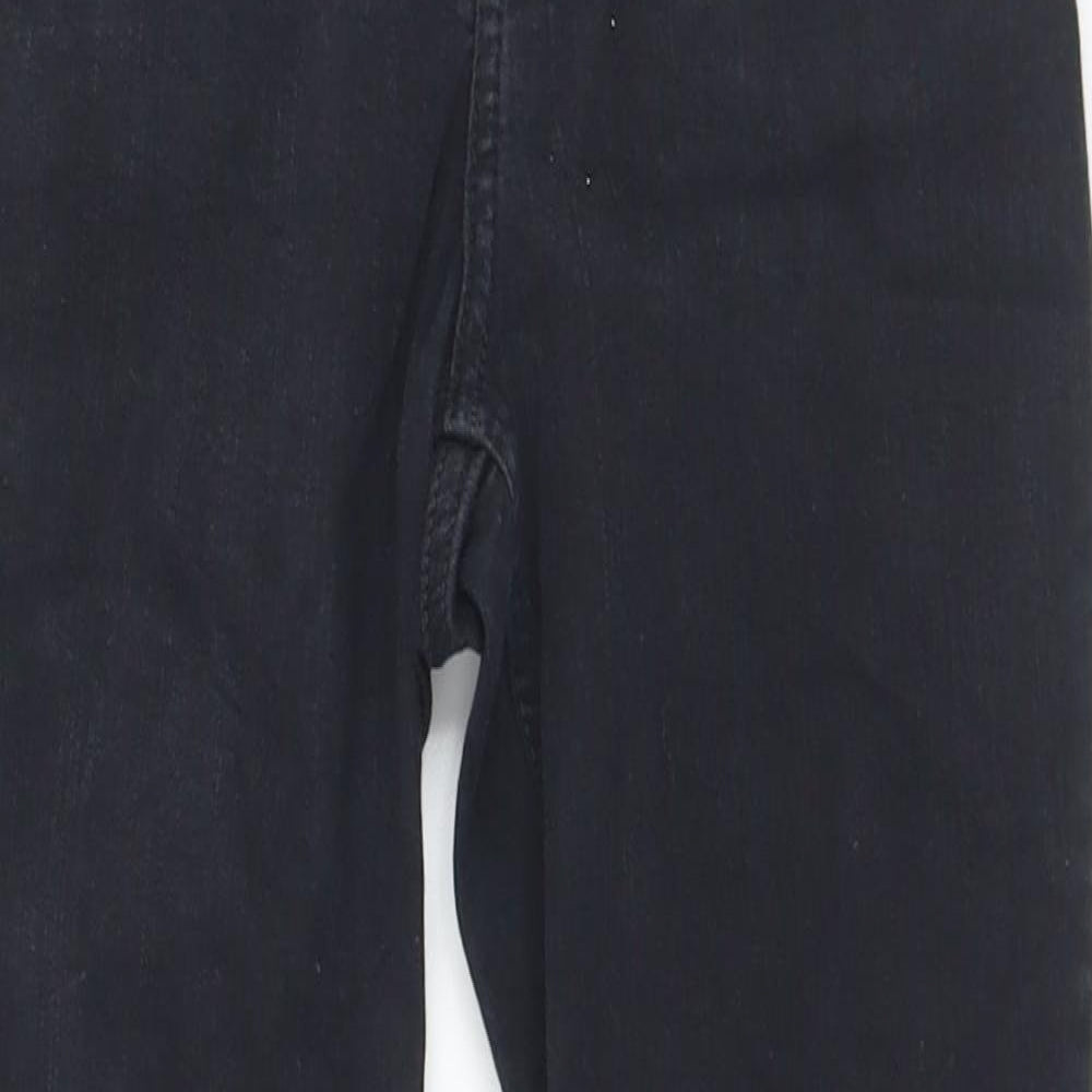 Topshop Womens Black  Cotton Skinny Jeans Size 26 in L30 in Regular Button