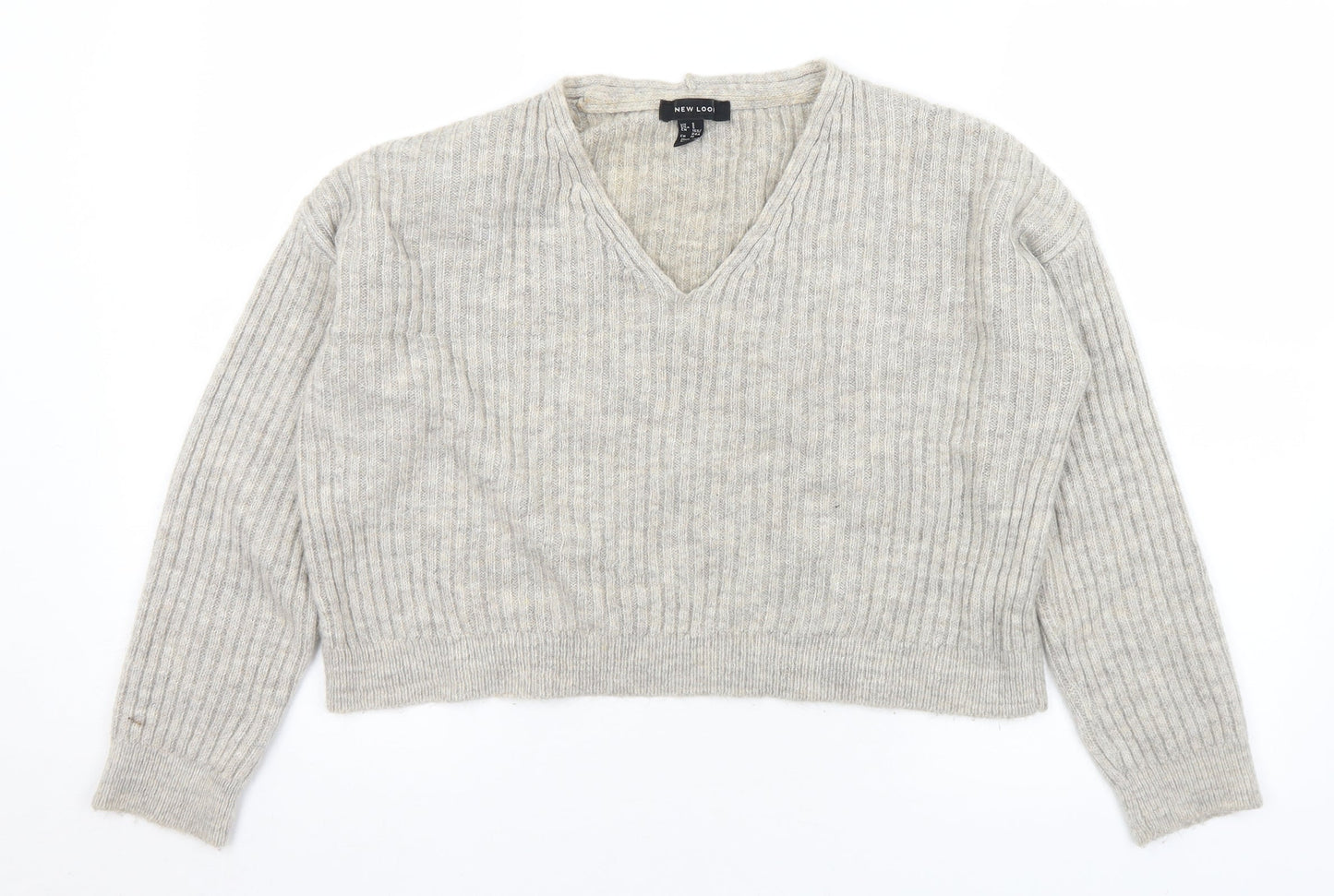 Womens UK Size S New Look Grey Pullover Jumper