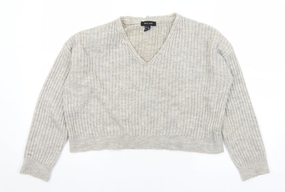 Womens UK Size S New Look Grey Pullover Jumper