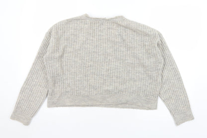 Womens UK Size S New Look Grey Pullover Jumper