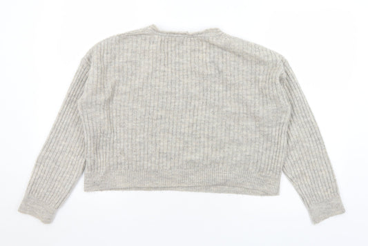 Womens UK Size S New Look Grey Pullover Jumper