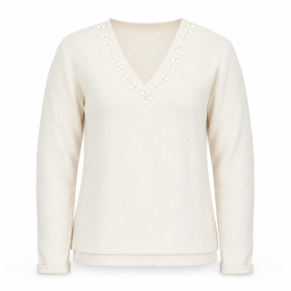Womens UK Size S Gallery Ivory Pullover Jumper