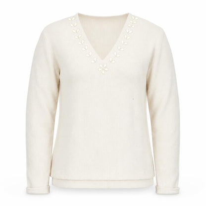 Womens UK Size S Gallery Ivory Pullover Jumper