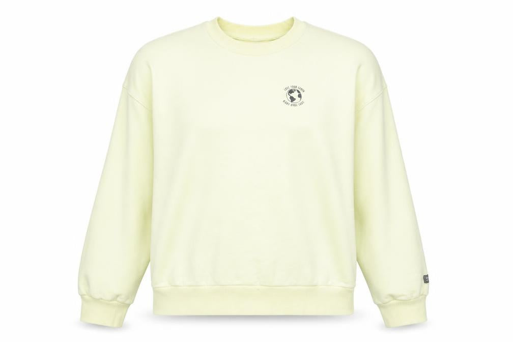 Womens UK Size M Divided Yellow Pullover Sweatshirt