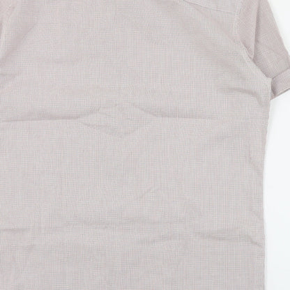 Autograph Mens Red Plaid Cotton  Button-Up Size L Collared Button