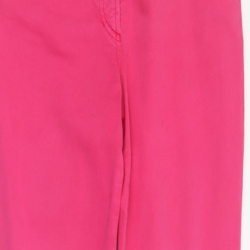 Gerry Weber Womens Pink  Cotton Skinny Jeans Size 12 L28 in Regular Zip
