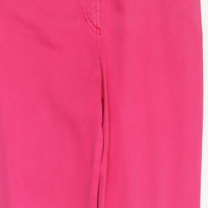 Gerry Weber Womens Pink  Cotton Skinny Jeans Size 12 L28 in Regular Zip