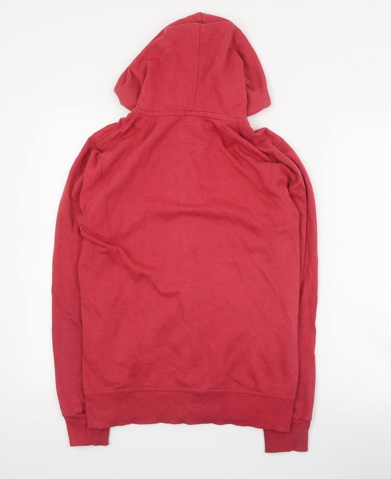 Womens UK Size S Pull and Bear Red Full Zip Hoodie