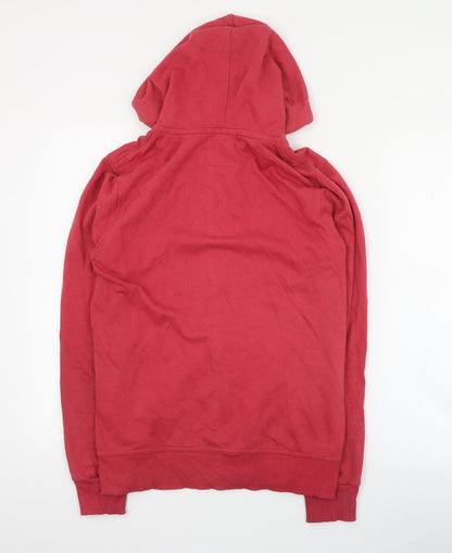 Womens UK Size S Pull and Bear Red Full Zip Hoodie