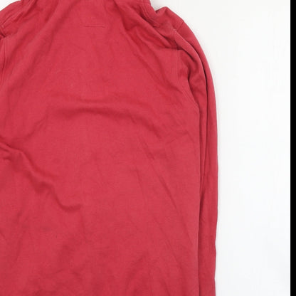 Womens UK Size S Pull and Bear Red Full Zip Hoodie
