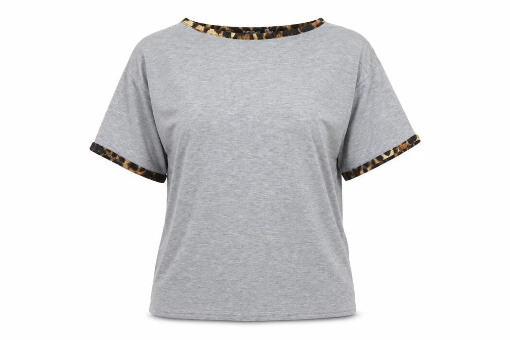 Womens UK Size 8 Boohoo Grey Basic T-Shirt