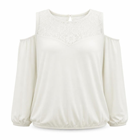 Womens UK Size 12 Lipsy Ivory Basic Blouse