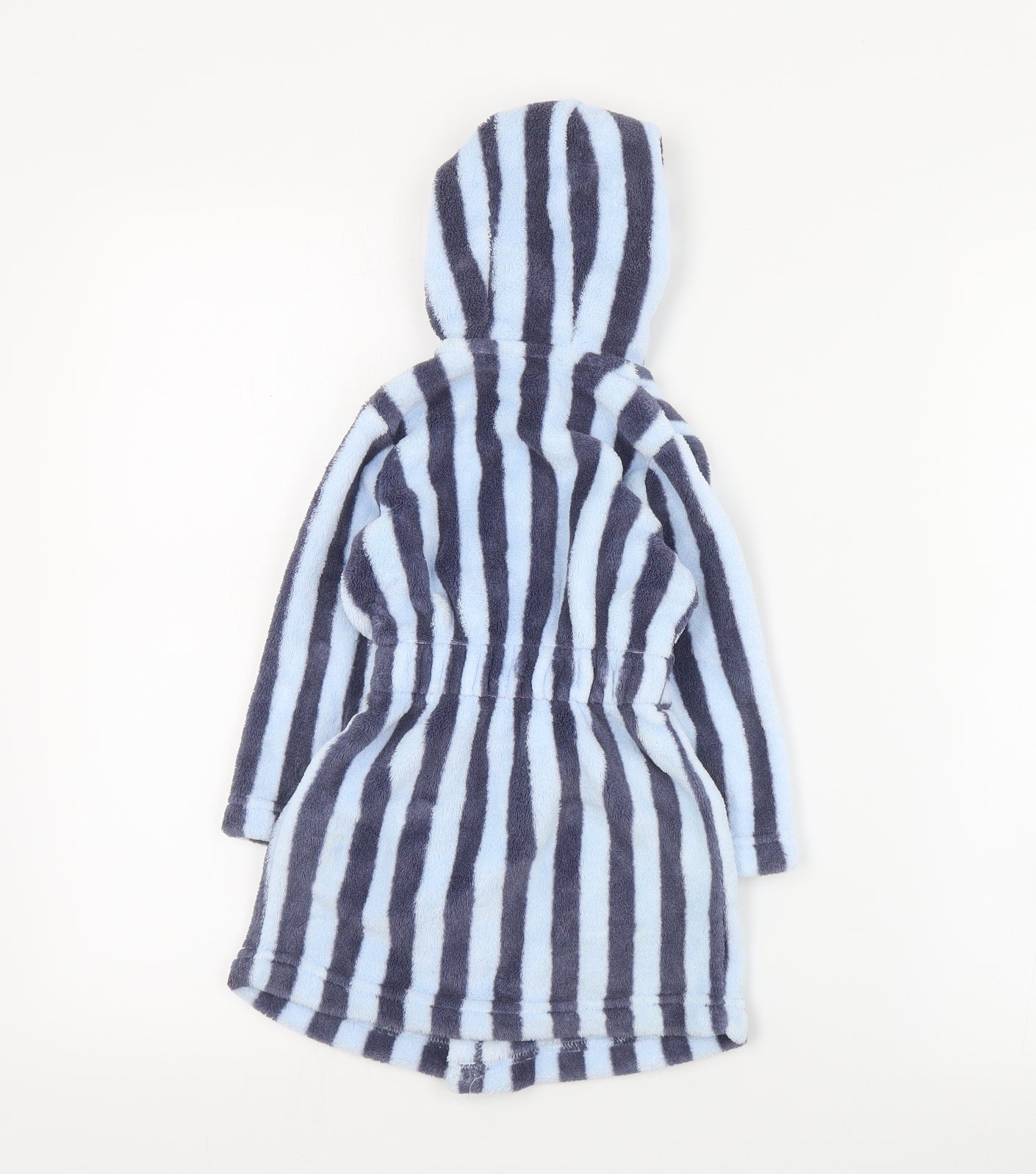 Matalan Baby Blue Striped Polyester Kimono Gown Size 9-12 Months  Tie - Football
