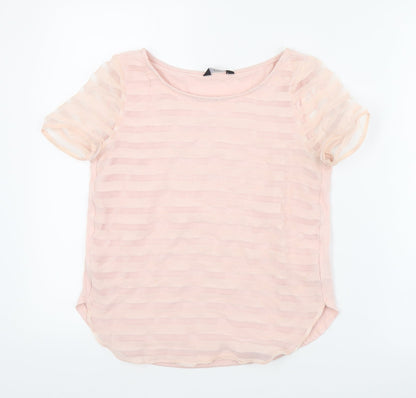Womens UK Size 6 F&F Pink Basic Blouse