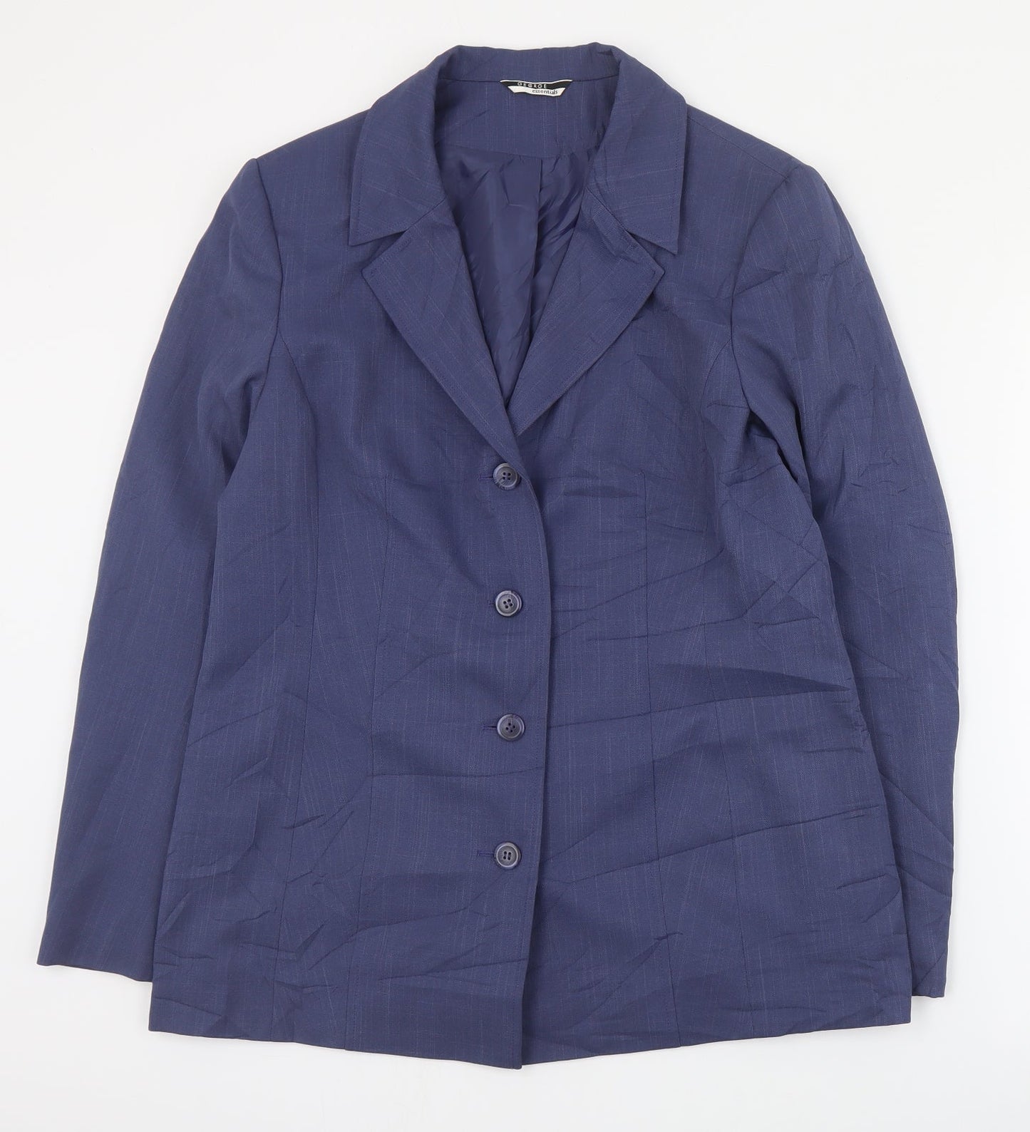 George Womens Blue  Polyester Jacket Suit Jacket Size 14