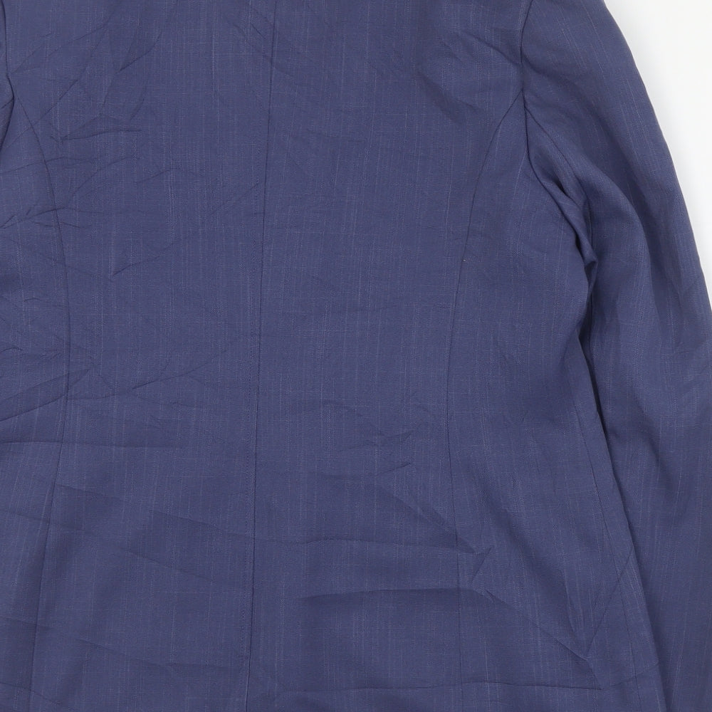 George Womens Blue  Polyester Jacket Suit Jacket Size 14