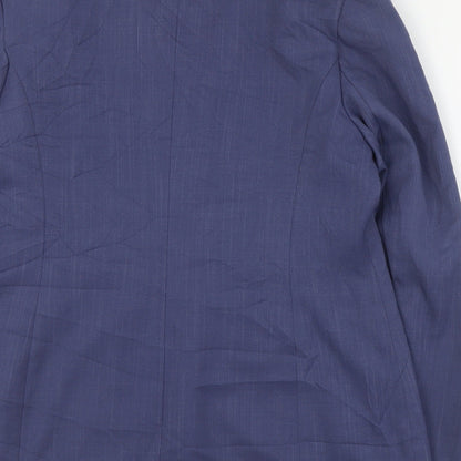 George Womens Blue  Polyester Jacket Suit Jacket Size 14