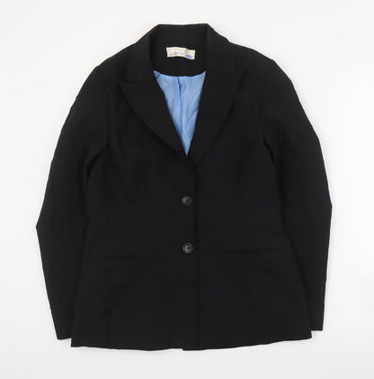 JDV Womens Black  Polyester Jacket Suit Jacket Size 12