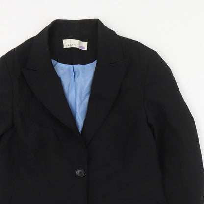 JDV Womens Black  Polyester Jacket Suit Jacket Size 12