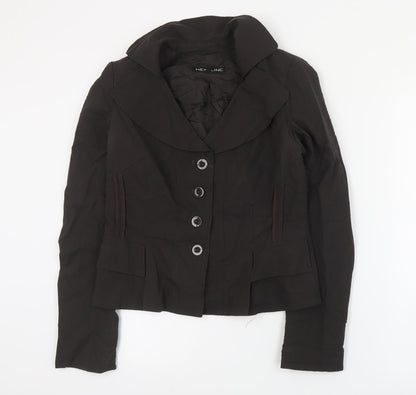 Hexeline Womens Brown   Jacket  Size 10  Button