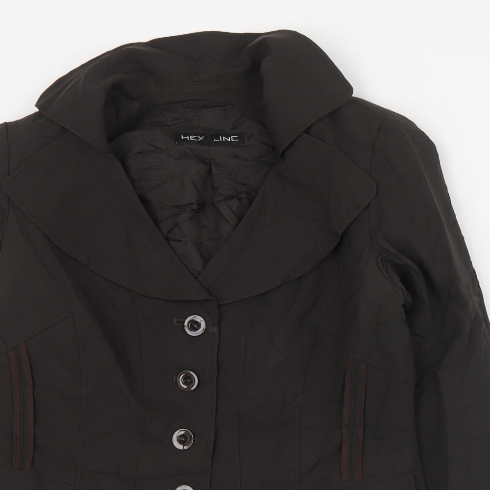 Hexeline Womens Brown   Jacket  Size 10  Button