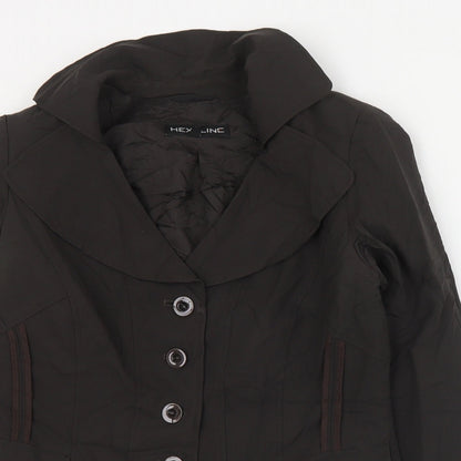Hexeline Womens Brown   Jacket  Size 10  Button