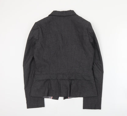 Warehouse Womens Grey  Polyester Jacket Suit Jacket Size 14