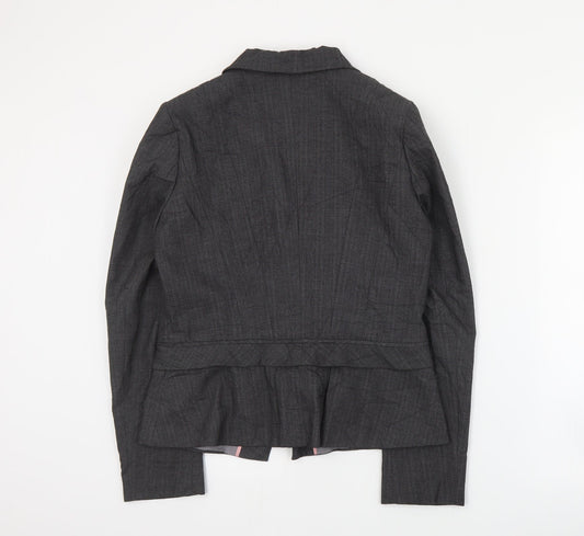 Warehouse Womens Grey  Polyester Jacket Suit Jacket Size 14