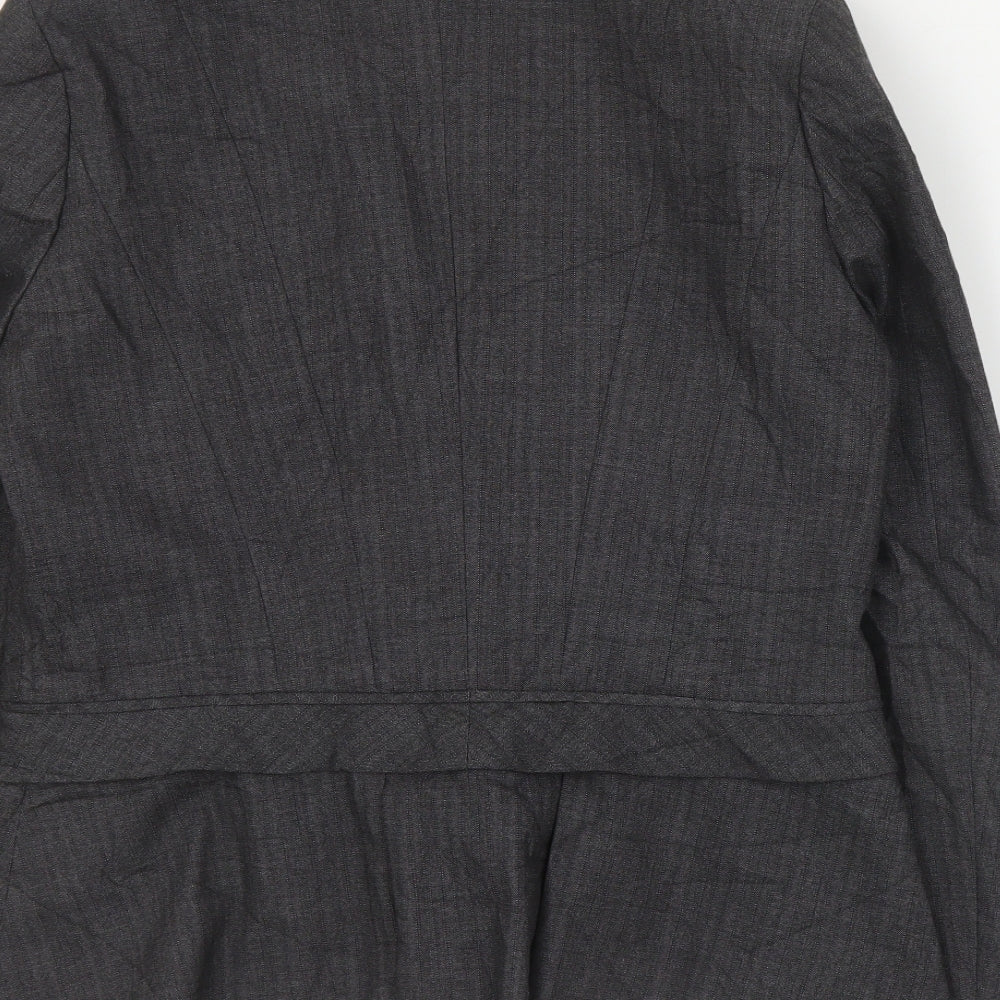 Warehouse Womens Grey  Polyester Jacket Suit Jacket Size 14