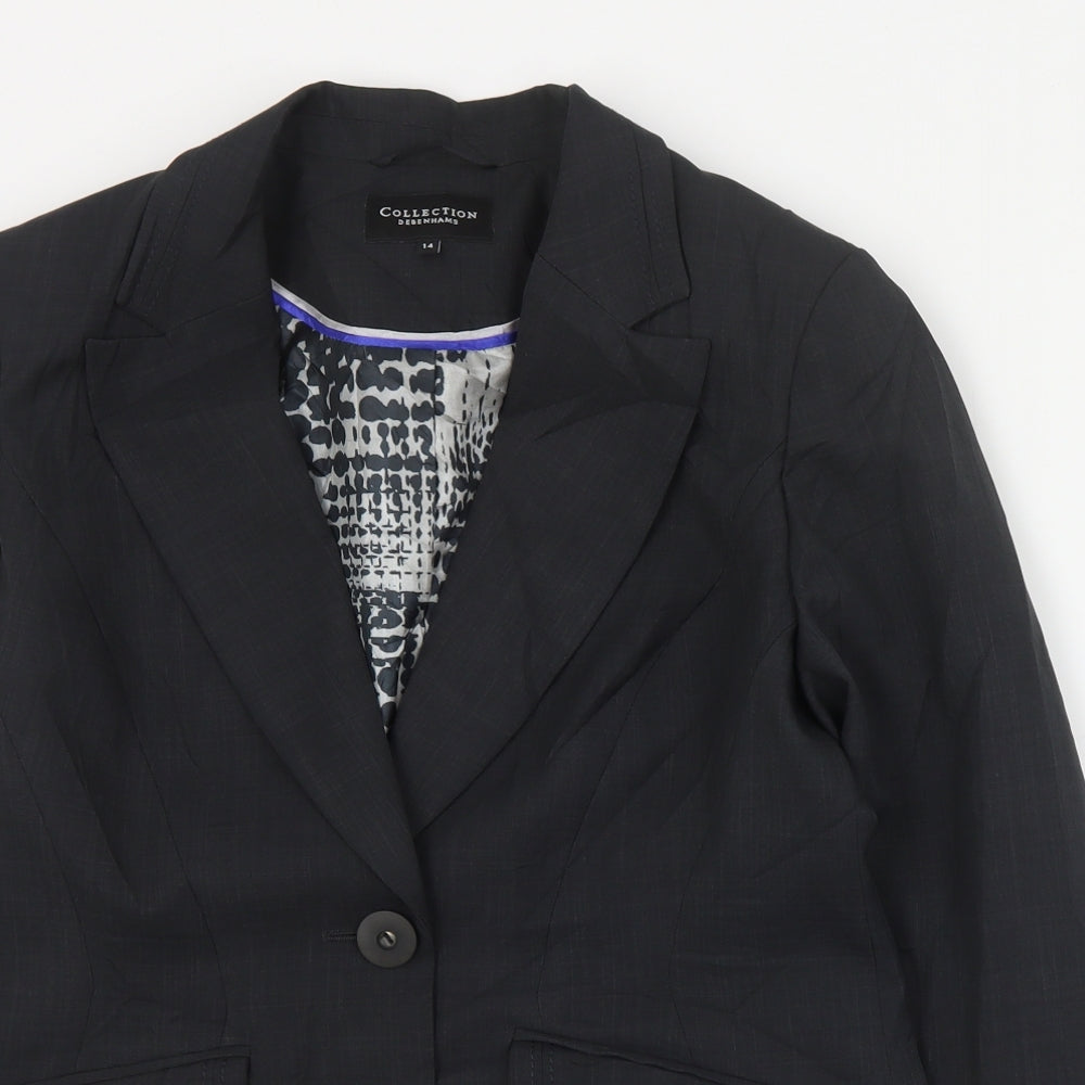Womens UK Size 14 Collection Regular Grey Suit Jacket