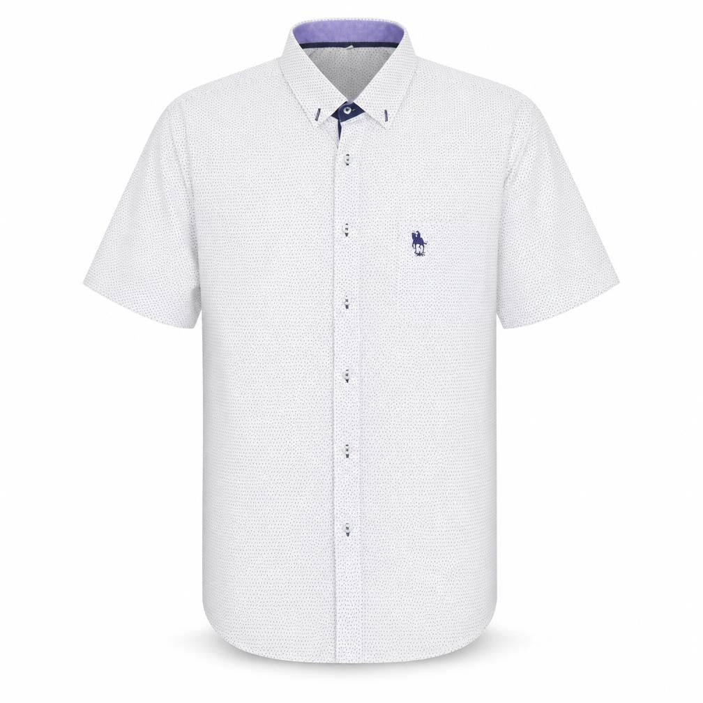 Mens UK Size L S&C White  Button-Up Short Sleeve Casual Shirt