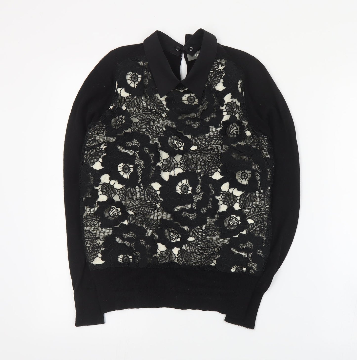Womens UK Size XS Oasis Black Pullover Jumper