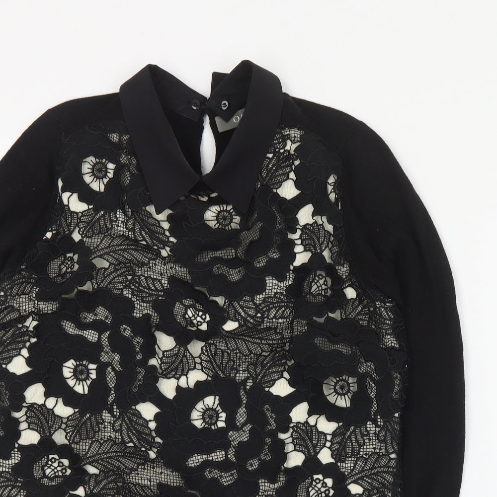 Womens UK Size XS Oasis Black Pullover Jumper